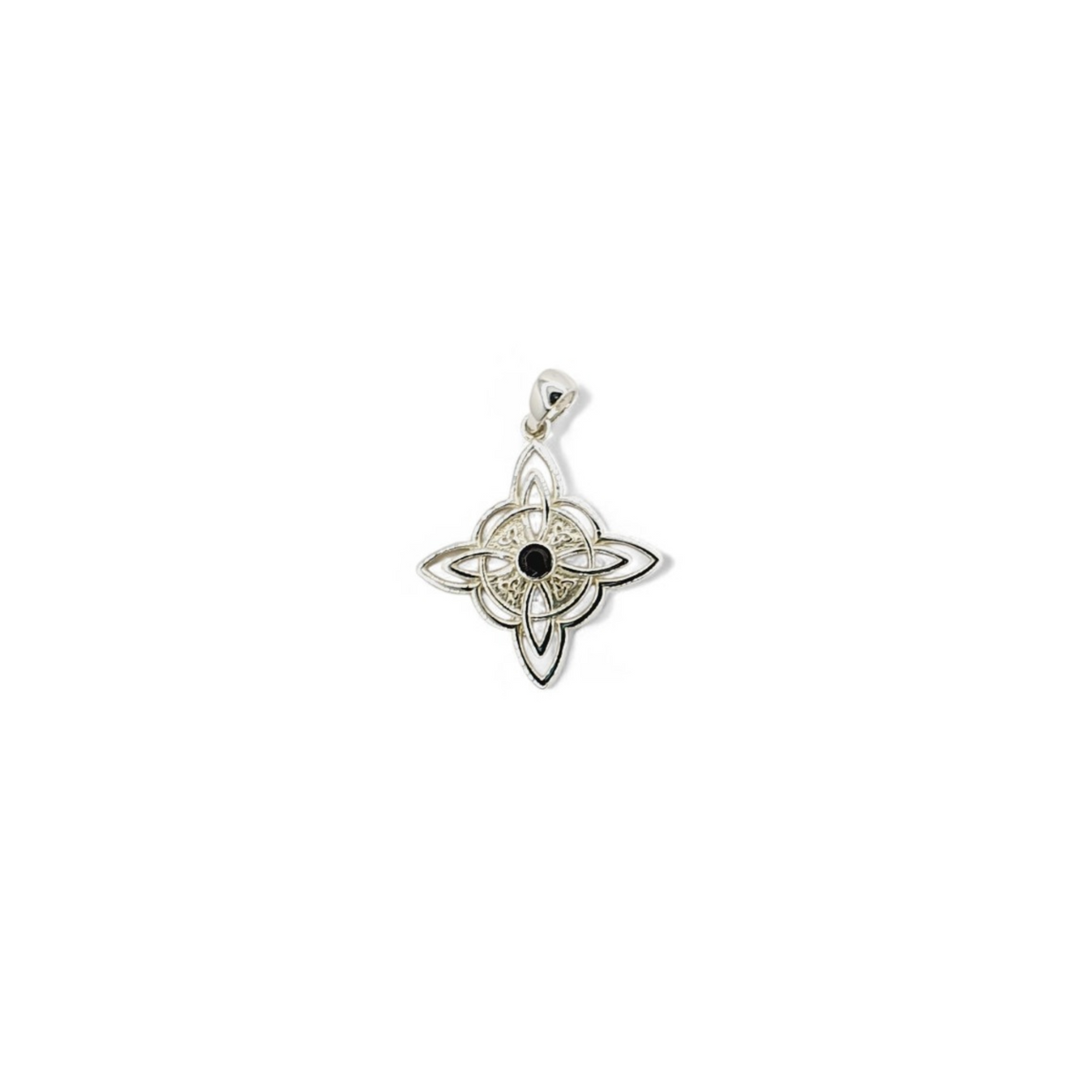 Colgante Flor en Plata 925 con Piedra