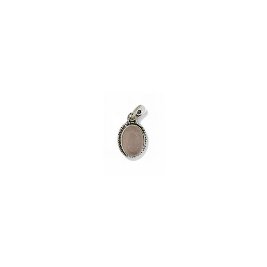 Colgante Ovalado de Cuarzo Rosa