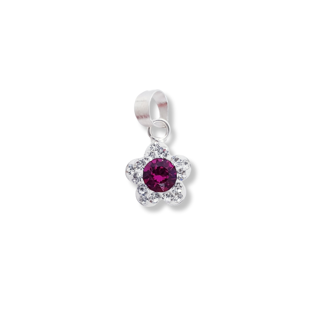 COLGANTES FLOR CON CRISTALES BRILLANTES
