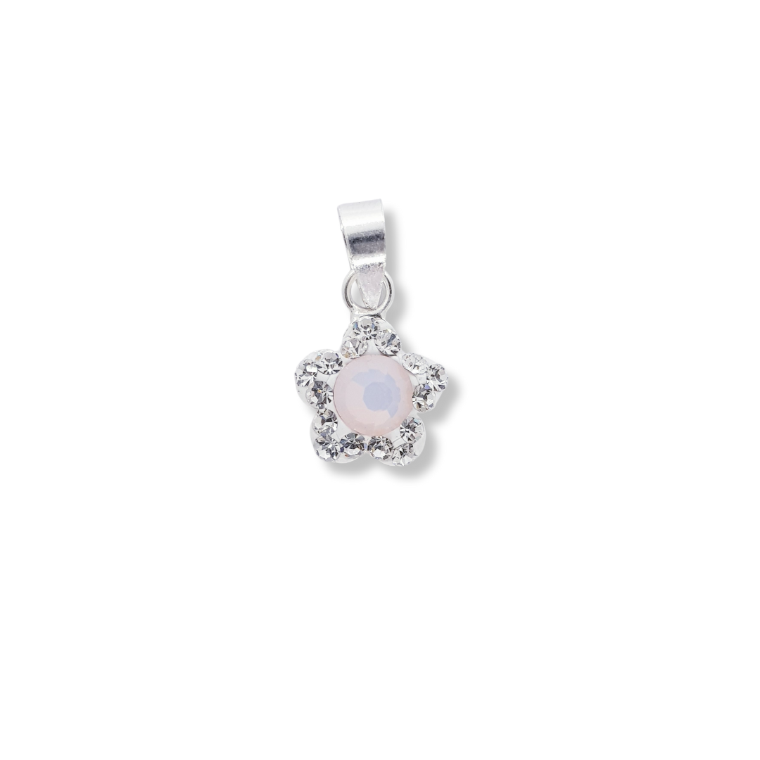 COLGANTES FLOR CON CRISTALES BRILLANTES