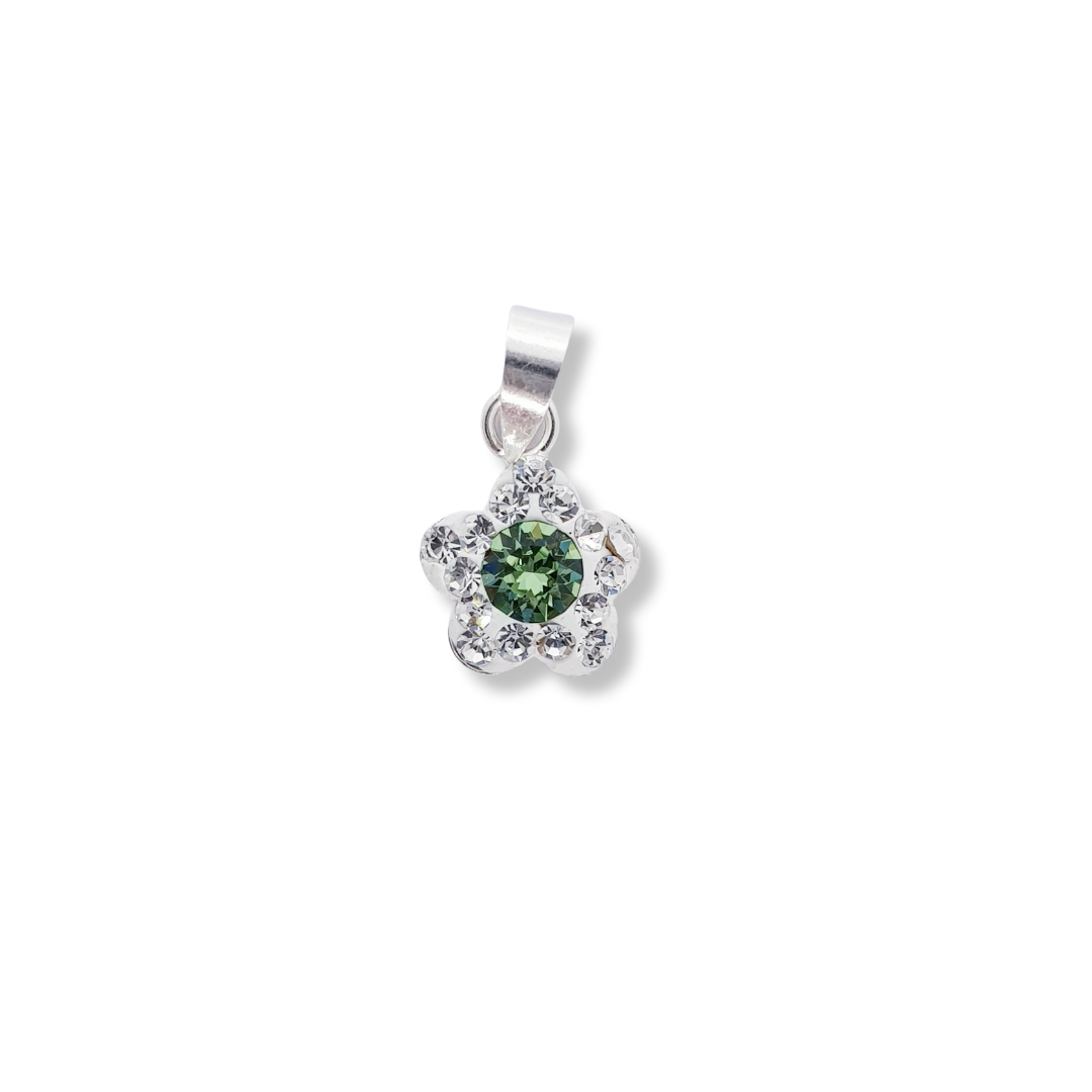 COLGANTES FLOR CON CRISTALES BRILLANTES