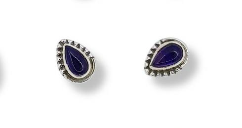 AROS CON PIEDRA NATURAL EN FORMA DE GOTA